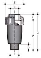 VAIV, Odvzdušňovací ventil, koncovka lepený nástavec