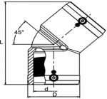 W45° - Elektrotvarovkové koleno 45°